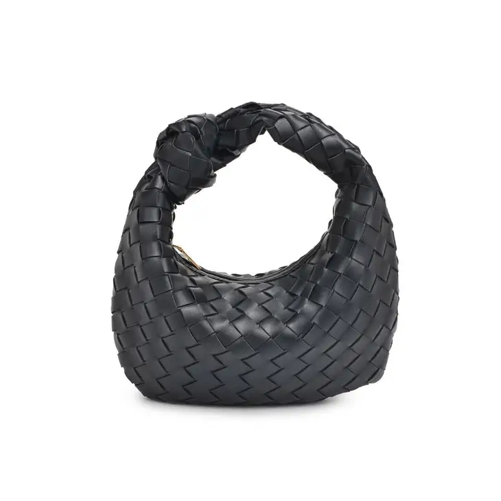 Urban Expressions Tracy woven clutch with handle knot bag purse Bottega ...